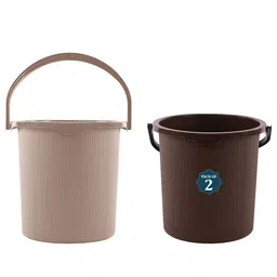 Kuber Industries Magnite Brown & Beige 2 Pieces Striped Bucket 25L-8