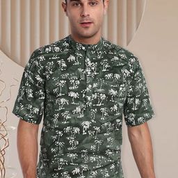 Tesmare Men Floral Printed Thread Work Kurta-picture-57