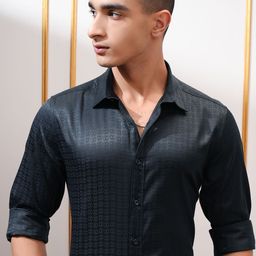 HIGHLANDER Men Slim Fit Opaque Casual Shirt-image-95