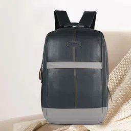 Veneer Unisex Colourblocked Laptop Backpack-30