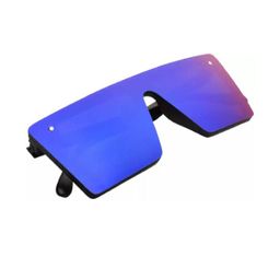 Arzonai Unisex Clear Lens & Black Square Sunglasses with-picture-9