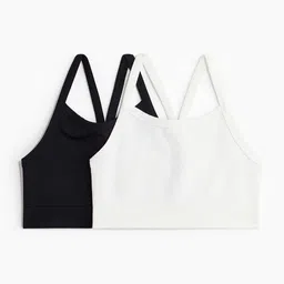 H&M Girls 2-Pack Seamless Sports Tops In DryMove-image-8