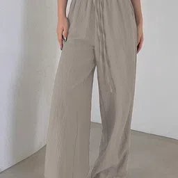 Mast & Harbour Women High-Rise Wide Leg Trousers-picture-4