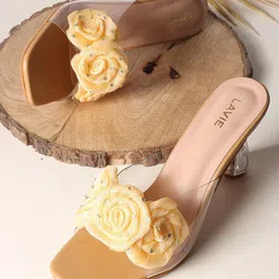 Lavie Women Embellished PU Block Sandals-10
