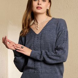 Berrylush Women Cable Knit Pullover-image-14
