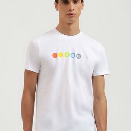 United Colors of Benetton Men Typography Printed Pure Cotton Applique T-shirt-image-37