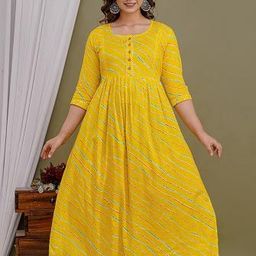 Nevisha Style Women Floral Printed Thread Work Floral Maternity Anarkali Kurta-image-87