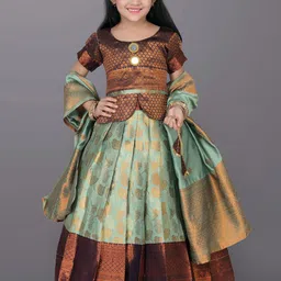satyamfab Girls Ready to Wear Lehenga & Blouse With Dupatta-image-68