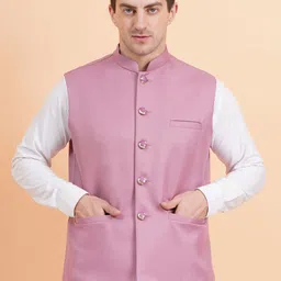 SG LEMAN Mandarin Collar Nehru Jacket-image-41