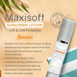 Maxisoft Sunscreen Lotion SPF 75 UVA & UVB Protection - 50 ml image 4