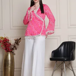 KELIN Kiara Women Bandhani Printed Kurti with Sharara-42