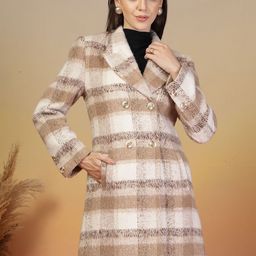Juelle Checked Longline Winter Overcoat-image-3