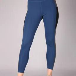 COSVOS Women Color Block Ankle Length Tights-image-72