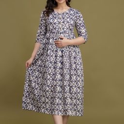 Mialo fashion Women Abstract Printed Fit & Flare Dress-image-5