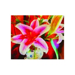 Inephos Pink & Purple Floral and Botanical Printed Canvas Wall Art-picture-26