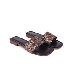 JM Looks Women Embellished Sparkling Glitter Ethnic Open Toe Flats-image-47