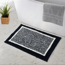 MAA HOME CONCEPT Blue & White Patterned Microfibre 1600 GSM Bath Rugs-image-51