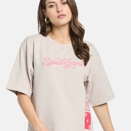 METTLE Women Typography Printed Cotton T-shirt-image-9