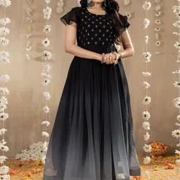 Tilton Women Embellished Fit & Flare Maxi Dress-image-12