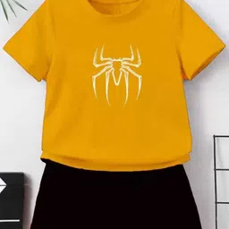 MRS NATURAL Kids Graphic Printed Pure Cotton T-shirt With Shorts-picture-11