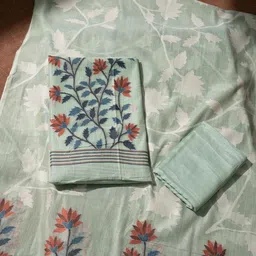 GAJARAI Floral Woven Design Unstitched Dress Material-picture-44