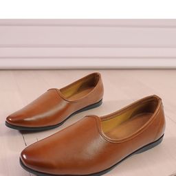 rishXation Men Leather Mojaris-image-28