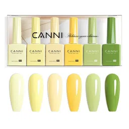 CANNI Set Of 6 Color Nail Gel Polish-9ml Each-Shade-2332-13