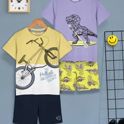 HELLCAT Boys Printed T-shirt with Shorts-10