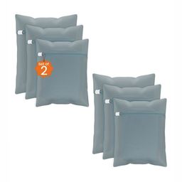 Aura 6-Pcs Grey Reusable Laundry Bags With Zip-53