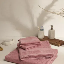 Monte Carlo Pink 4 Pieces Pure Cotton 380 GSM Bath Towel-image-70
