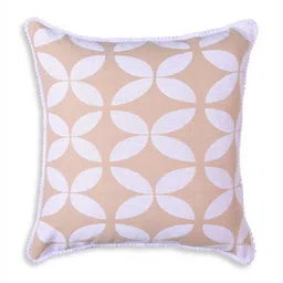 Saral Home Beige & White Set of 3 Geometric Square Cushion Covers-22