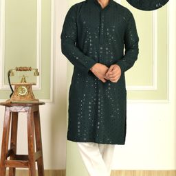 bexario Men Viscose Rayon Kurta Pyjama Set-picture-0