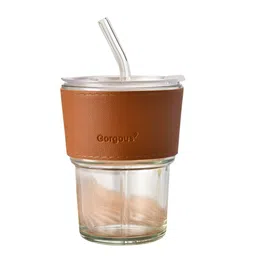 WELOUR Multicoloured Single Glass Water Bottle-26