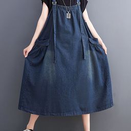 StyleCast x Revolte Women Shoulder Straps Cotton Pinafore Dress-image-102