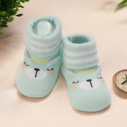 Yellow Bee Infant Girls Patterned Non-Slip Ankle Length Socks-32