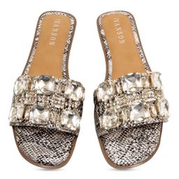 VANSON SHOES Women Textured Open Toe Flats-image-47