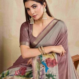 Mitera Abstract Printed Zari Pure Chiffon Saree-picture-17