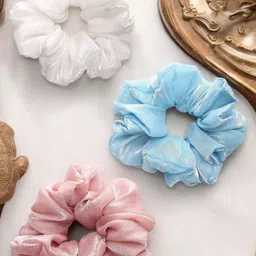 OOMPH Women Set of 3 Embellished Ponytail Holders-66