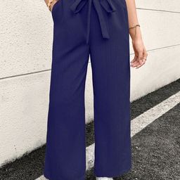 Sugathari Women Textured Mid-Rise Relaxed Loose Fit Wrinkle Free Trousers-image-73