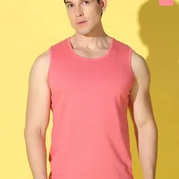 WOOSTRO Pack Of 2 Pure Combed Cotton Gym VestsVWS26(PLAIN PEACH)(BKLN PEACH)-image-11