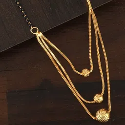 SONI JEWELLERY Gold-Plated Artificial Stones Studded & Beads Beaded Mangalsutra-picture-27