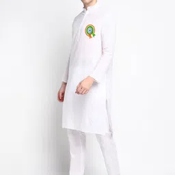 PulseIQ Men Ethnic Motifs Printed Regular Kurta with Pyjamas image 4