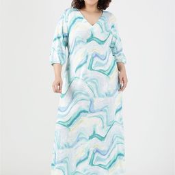 The Pink Moon Print A-Line Maxi Dress-image-95