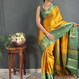 KALINI Woven Design Zari Banarasi Saree-image-90