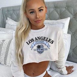 StyleCast x Revolte Women Typography Printed Round Neck Crop Pullover-picture-49