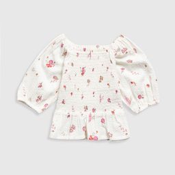 mothercare Girls Floral Printed Boat Neck Cotton Top-image-40