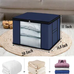 atorakushon Navy Blue Set of 4 Regular Multi-Utility Organisers image 3