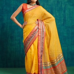 RACHNA Woven Design Zari Ready to Wear Kanjeevaram Saree-image-53