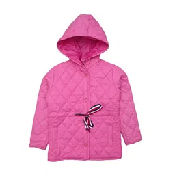 White Snow Girls Quilted Jacket-image-77