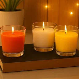 POOKIEMOON White Pack Of 3 Scented Jar Candle-picture-0